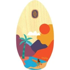 Skimboard Skim1 Wood 37" - Kee Beach / Orange Yellow