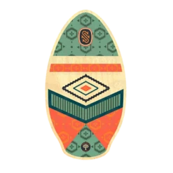 Skimboard Skim1 Wood 37 - Navajaui Green/Orange